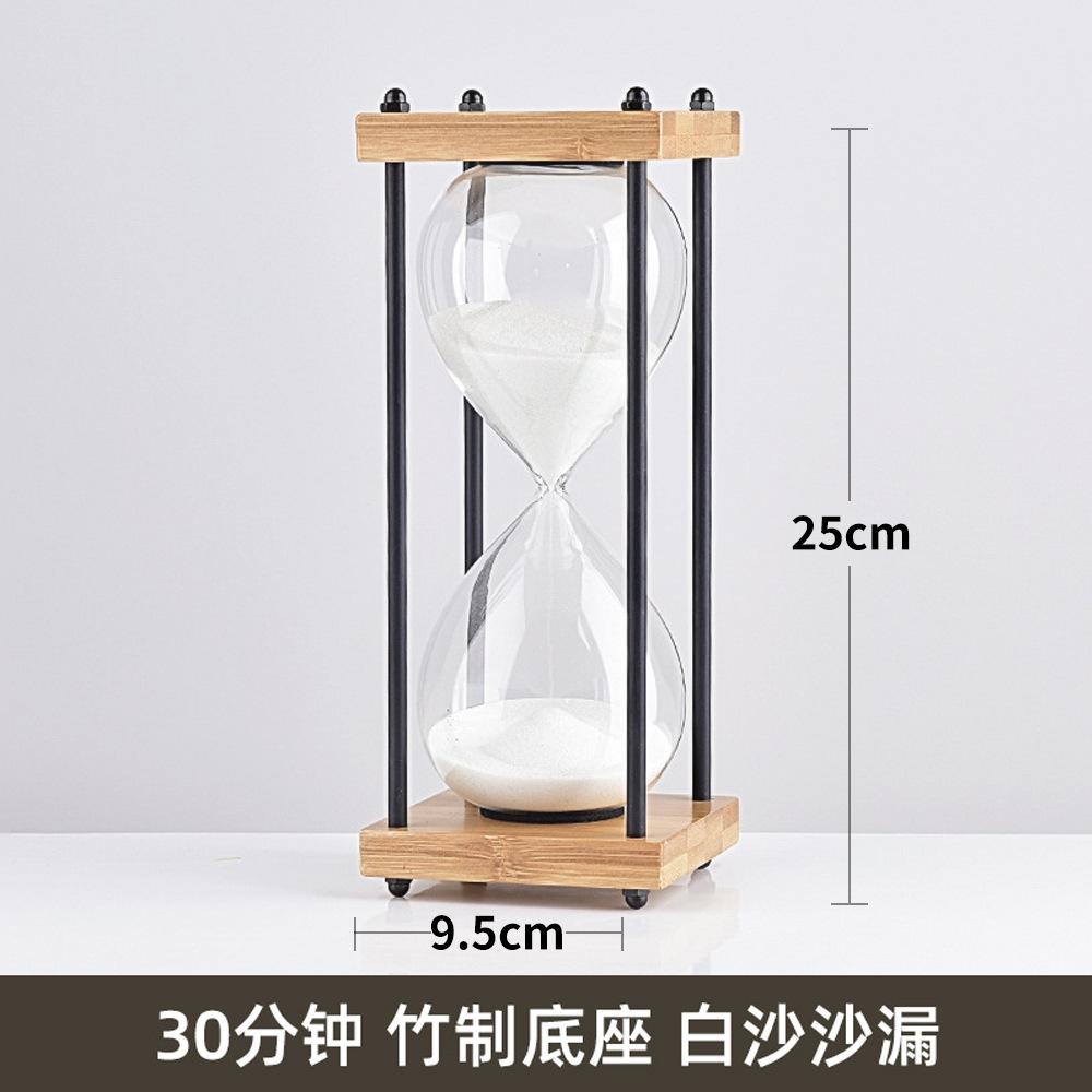 Glass Hourglass Timer 15 30 60 Minutes Kids Anti Fall Creative Retro Sand Timer Decor
