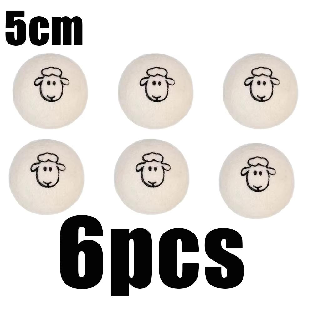 1-12pc 5/7cm Reusable Wool Laundry Dryer Ball Anti Winding Anti Wrinkle Cleaning Product Softener Laundry Quick-Dry Drying Balls