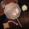 Chinese-Style Suzhou Embroidery Double-Sided Embroidered Fan, Traditional Hanfu Prop, Dance Fan, Special Fan for Cheongsam, Classical Craft Fan