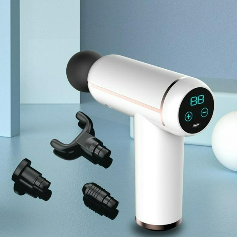 

1PCS LCD Display Portable Percussion Massage Gun - Deep Tissue Muscle Relaxation for Body, Neck, and Pain Relief