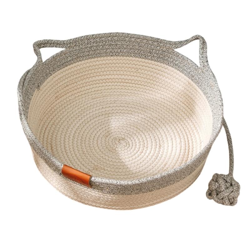 Cats Puppy Bed Basket Base Scratch Resistant Mat for Small to Medium Pet Creative Pet Bed Cute Nest Machine Washable