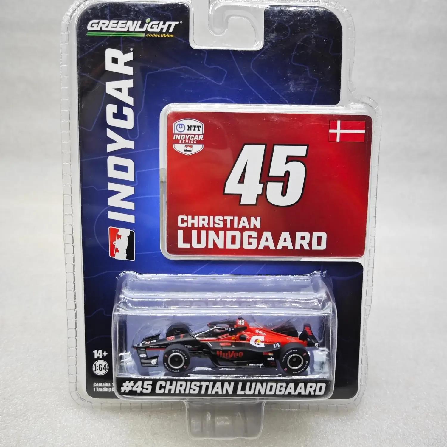 

Зелене світло 1:64 2025 NTT IndyCar Series- #45 Крістіан Лундгаард - Hy-Vee Симуляція сплав мікро модель автомобіля подарунок іграшка
