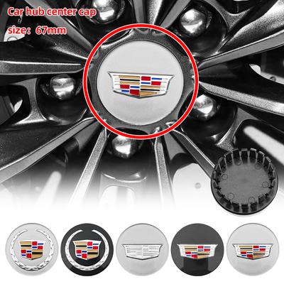67 mm 4 pièces Cache-moyeu de roue de voiture Cache Emblème pour Escalade Seville CTS CT5 XT5 XTS XLR BLS SLS STS ATS CT4 CT6 XT6