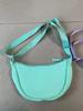 Summer 2025 Women's Waterproof Nylon Crossbody Bag - Solid Color Dumpling Style