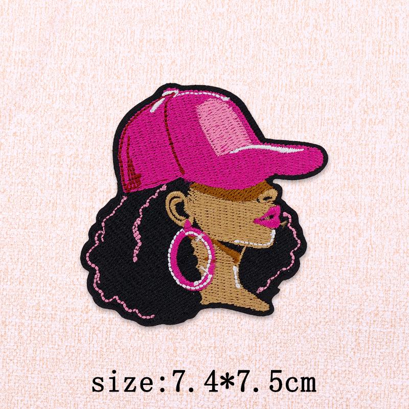 Black Girl Embroidery Patch Iron On Patches For Clothing Black Girl Magic Patches On Clothes DIY Sewing Ironing Patch Applique
