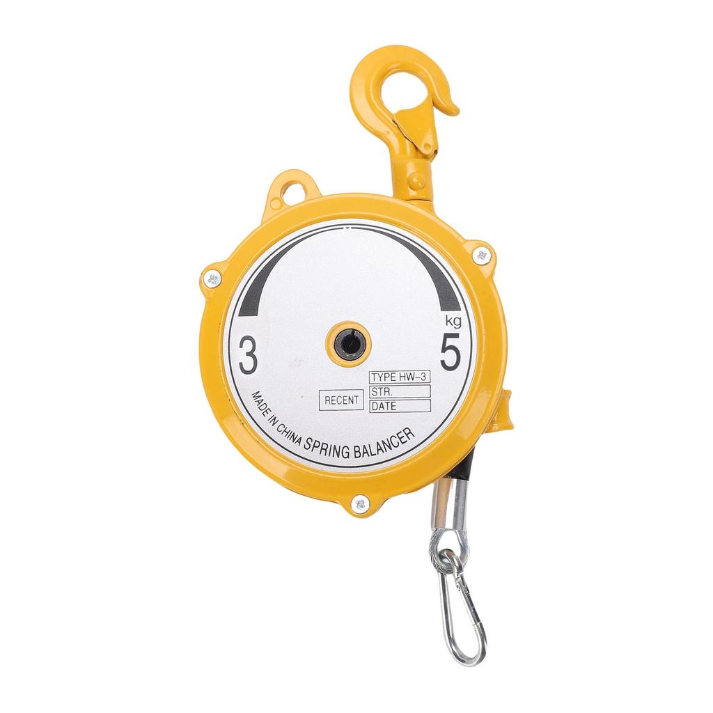 Spring Balancer 3-5kg Load Bearing Self Locking Retractable Tool Holder with 1.9m Wire Rope and Hook