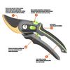 Garden Pruning Shears Ergonomic Non Slip Pruner Cutter Gardening Pruning Shears for Tree Plant Flower Branch Lawn Indoor Outdoor