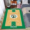 "Teppich im Basketballplatz-Design mit Boston Celtics Logo" Geeignet für den Einsatz als Anti-Rutsch-Matte für Wohnzimmer, Schlafzimmer, Sofas