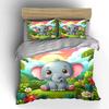 "Playful Elephant Paradise Dreams" Bedding Sets Duvet Covers Pillowcases(1* Duvet Cover 2* Pillowcases Without Duvet Insert)