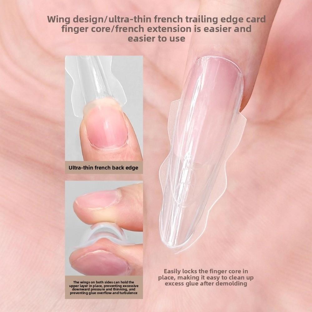 Ultradünne doppelseitige künstliche Nägel Sargform Nagelspitzen für den professionellen Gebrauch in Nagelstudios