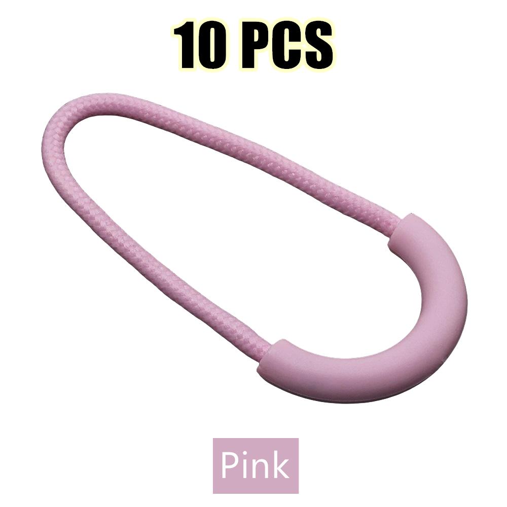 10pcs Mix Color U Shape Cord Zipper Pull Strap Lariat for Clothing Luggage & Bags Durable Zipper Puller Accessories