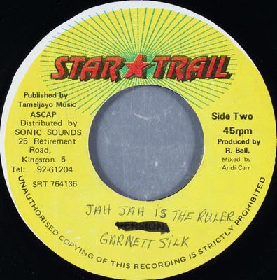 7inch Record GARNETT SILK - Jah Jah Is The Ruler NONE Star Trail Jamaica Reggae, Ska & Dub Used