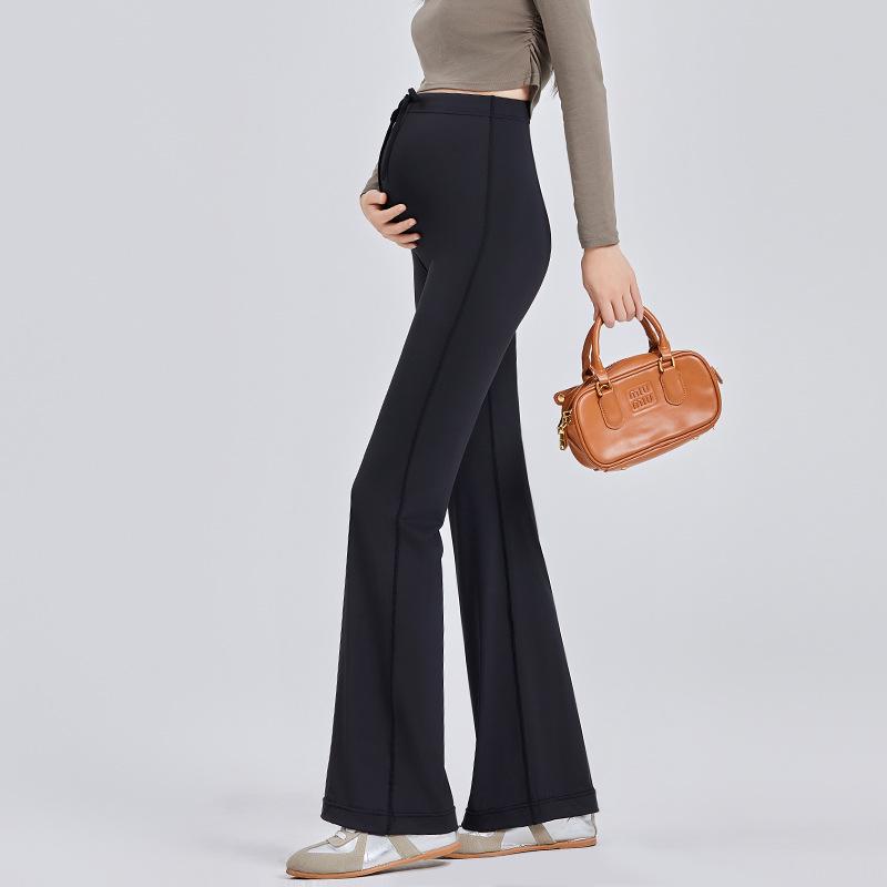Maternity Flare Ice Silk Yoga Pants – Cool, Sun-Protective Summer Fashion 2XL
