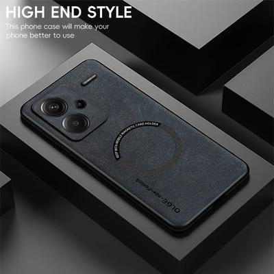 Magnetický kožený kryt na telefon pro Xiaomi Redmi Note 14 13 Pro Plus 13 12 11 Pro 11S 10S Pro Magsafe Nárazuvzdorný kryt Redmi 13C