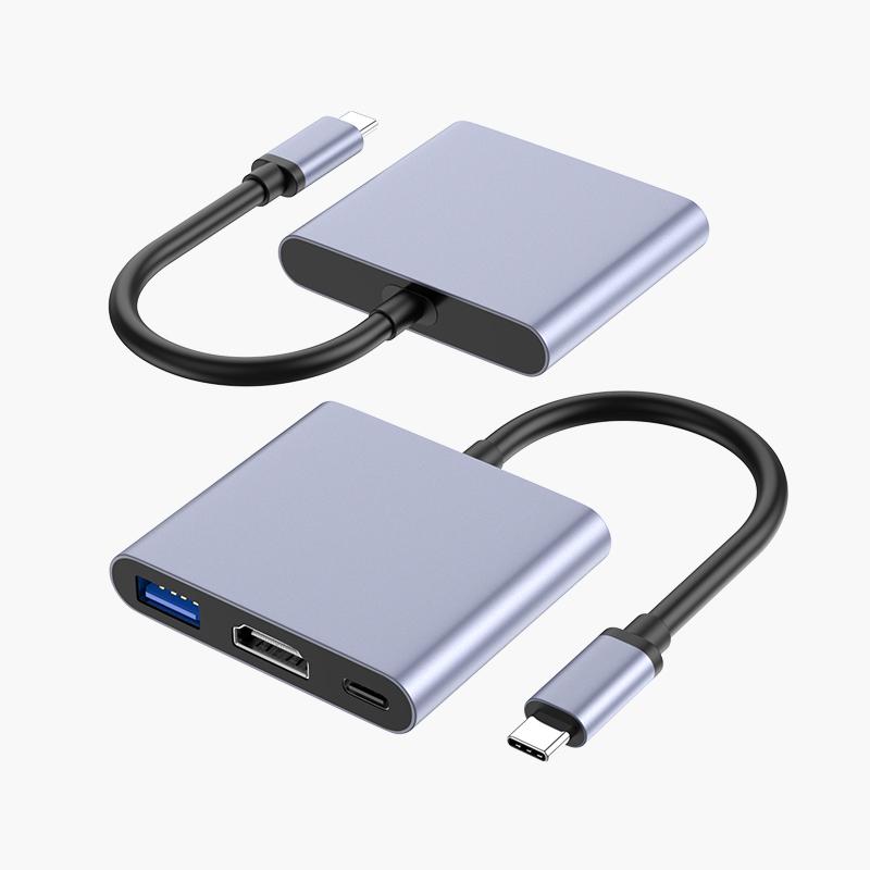 3in1 Type-c HUB USB C 4KHDMI PD USB3.0 Usb Hub for Most Devices USB C hdmi Hub Docking Station