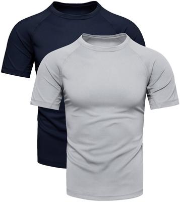 Men's Pack of 2 T-Shirts Navy Blue and Grey S