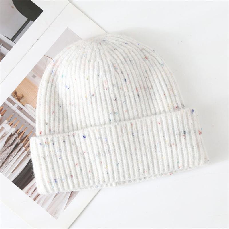 Autumn and winter warm ear protection wool hat knitted hat children's fashionable versatile face small bean pullover cold hat