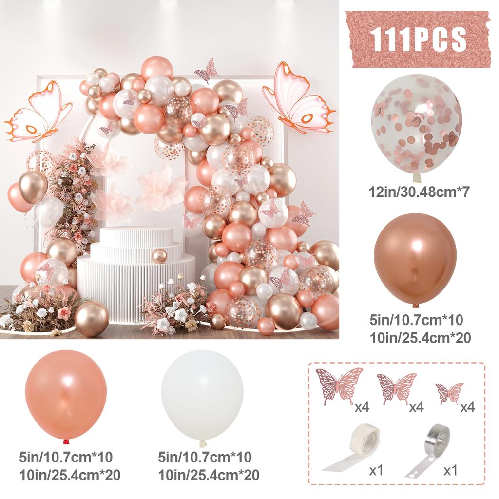 Macaron Pink Balloon Garland Arch Kit Rose Red Confetti Latex Air Balloons Baby Shower Girl Birthday Party Wedding Decorations