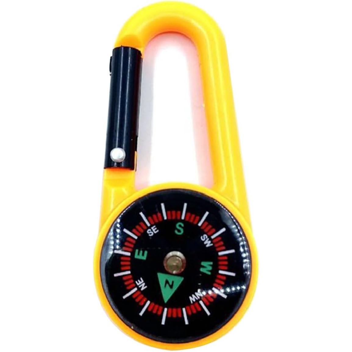 Portable Mountaineering Compass with Buckle Hook, Multifunctional Hovering Design