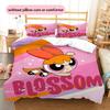 Powerpuff Girls Blossom Cute Duvet Cover & Pillowcases, Powerpuff Girls Fan Bedding, Ideal Gift.chl