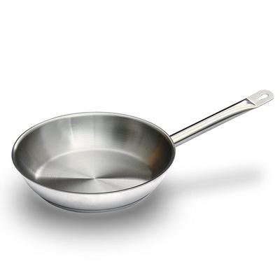KIPROSTAR Commercial Stainless Steel Frying Pan 24cm IH Compatible Bottom Structure KIPROSTAR Dishwasher Safe 3-layer