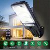 Solar Street Light Outdoor, Wide Angle Flood Lights Motion Sensor Dusk To Dawn Remote Control Waterproof IP66, Parking Lot Lamp