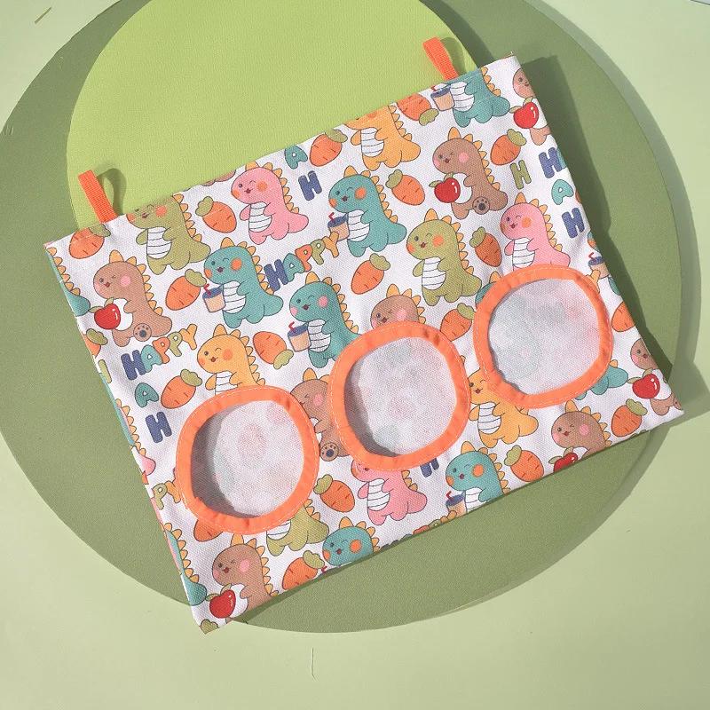 3/2/1 Hole Hanging Hay Bag for Bunny Guinea Pigs Small Animal Feeder Rabbit Food Dispensers Bag Cage Pet Feeding Accessories