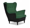 Wingback Armchair ARI DUO Scandinavian Family Furniture Black Green Green