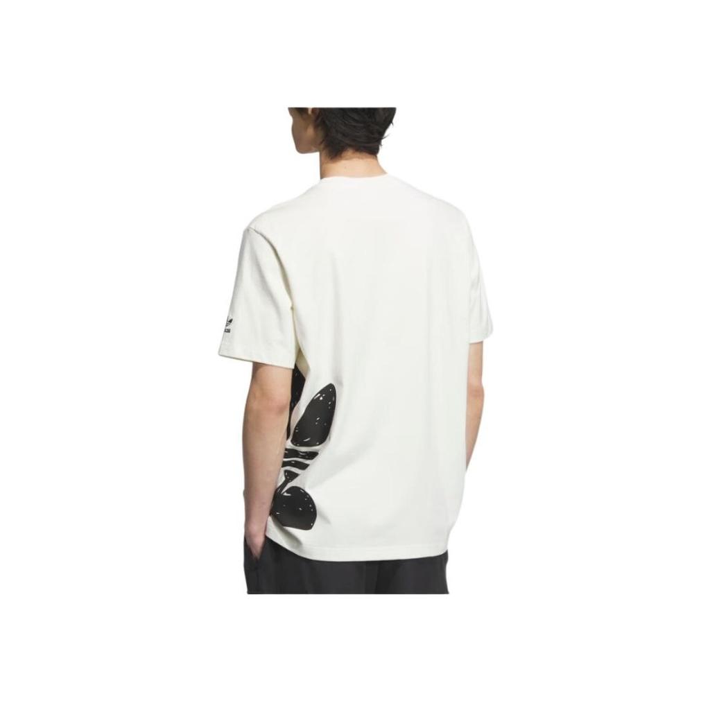 Adidas Street 2 Logo Print Comfort Soft Short Sleeve T-Shirt Men Tops Han-Jade-White JD3246