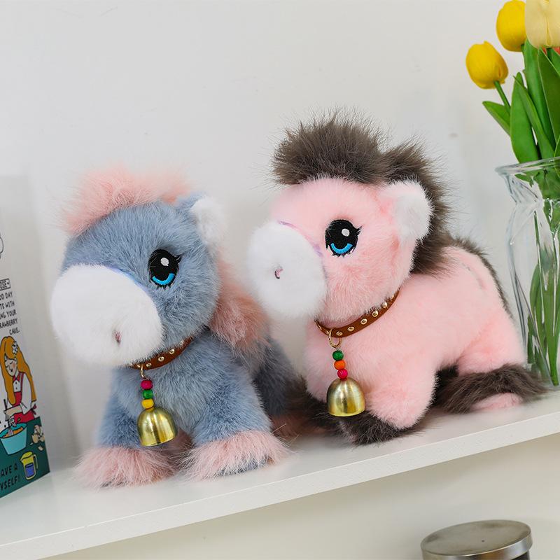 Year of the Horse Simulation Pony Plush Toy Doll Station Pony Doll New Year's Gift Catch Doll Activity Gift