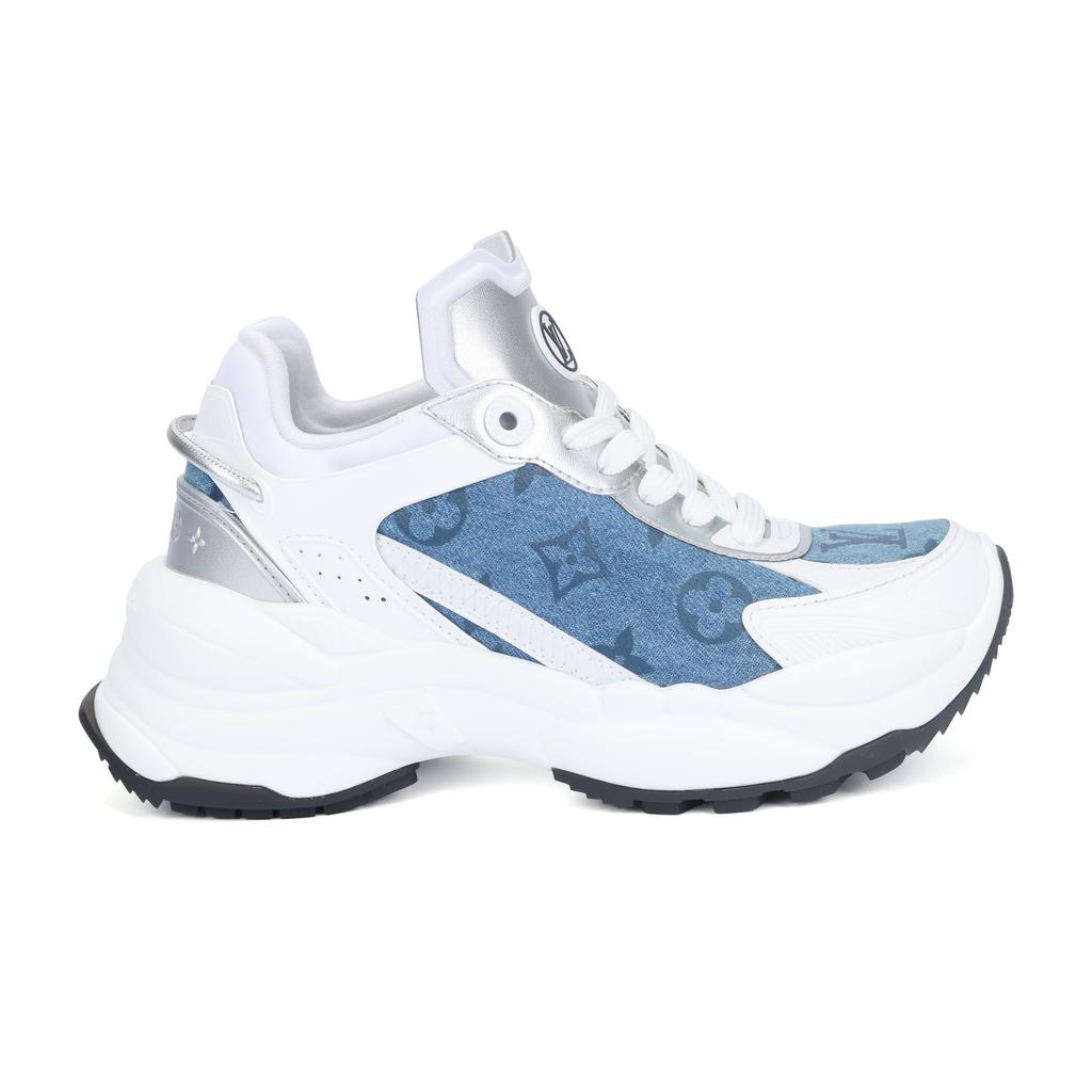 Louis Vuitton Run 55 Sneakers 'Denim Monogram Silver' Women's 1ABHQJ