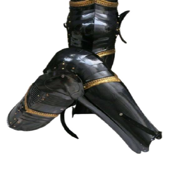 Gothic Dark Medieval Knight Beinpaar vollständig tragbar Set Rüstung Beinschienen