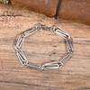 Paperclip Chain Bracelets for Men Women,8.3mm Simple Stainless Steel Links Wristband,Stylish Unisex Jewelry Gift