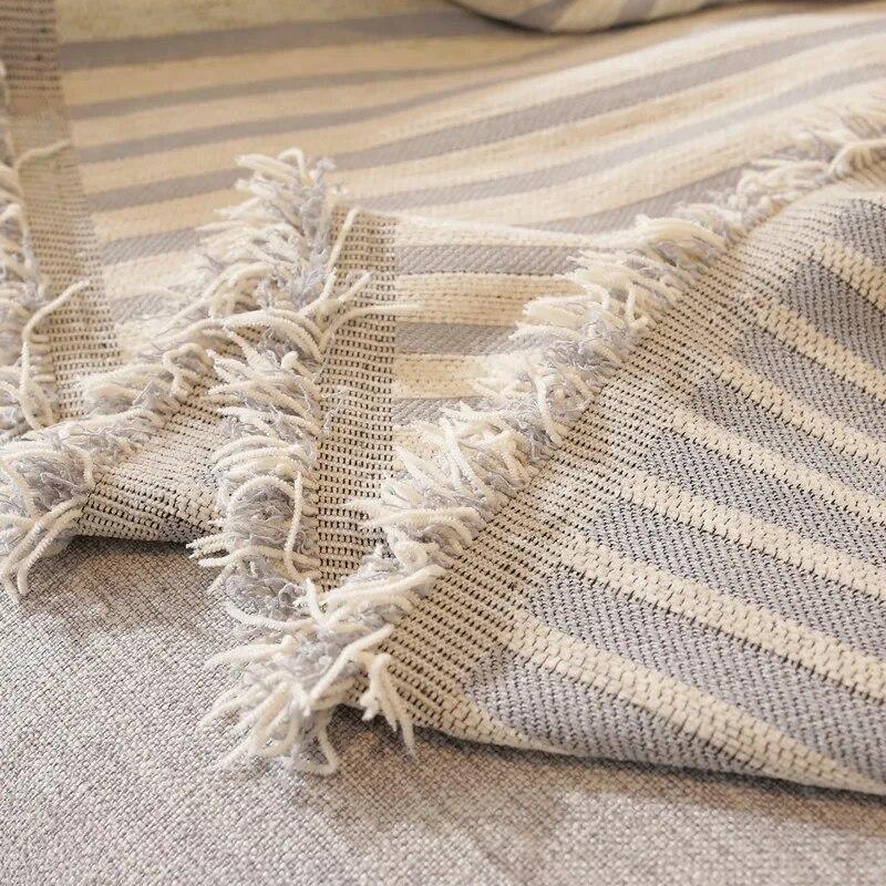 Knitting Picnic Throw Blanket Outdoor Picnic Mat Soft Sofa Blankets Towel Nap All Inclusive Couch Slipcover