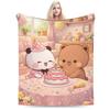 Cute Bear Bubu Dudu Fleece Blanket  Novelty Throw Blankets For Home 150*125Cm Plush Thin Quilt