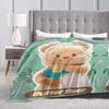 ButterBear Flowers Warm Soft Blankets Decorative Plush Throw Blanket Funny Outdoor Flannel Bedspread Sofa Bed Cover
