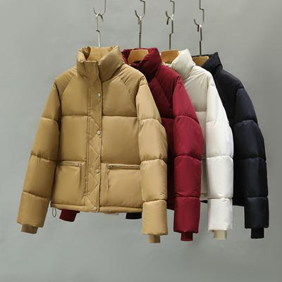 Zimná bunda Ženy Parky Hrubší zateplený kabát Stojan Golier Bundy Jednofarebný Kabát Parka Dámska móda Nové streetwear