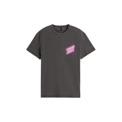 Tommy Jeans Mens Neon Sign Crew Neck T-Shirt