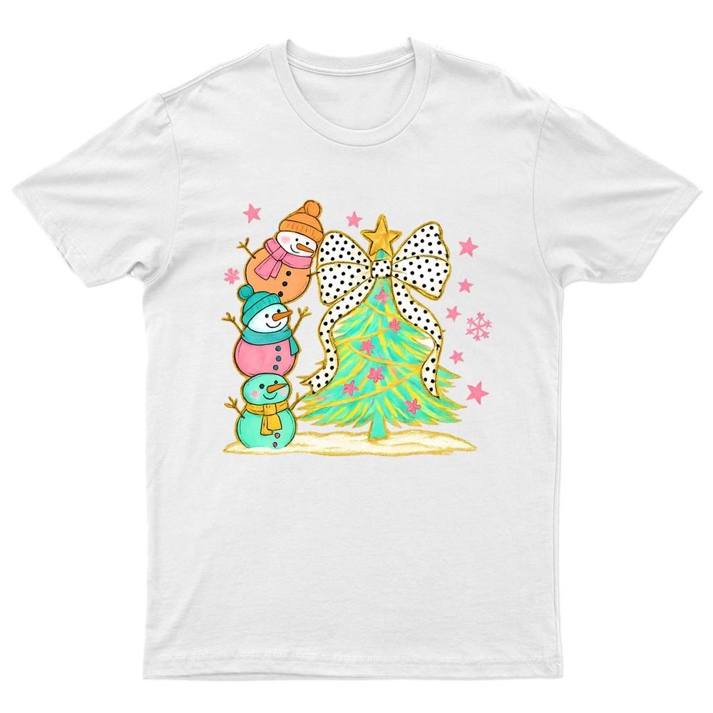 Christmas SnowUnisex Tree Holiday TShirt Unisex Gift Retro Seasonal Funny Xmas