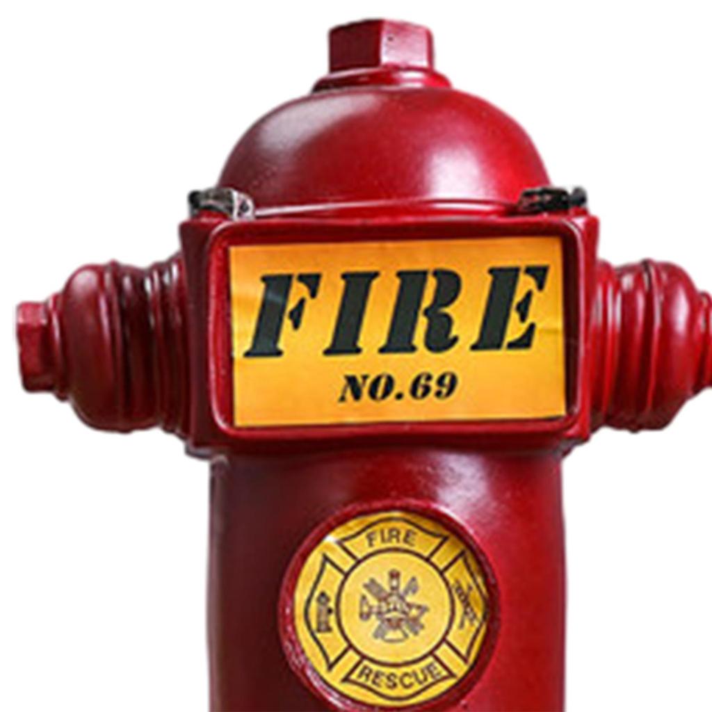 Fire Hydrant Ornaments Resin Retro Storage Box Home Furnishings Work Desk Decor Piggy Bank Container Child Adult Children