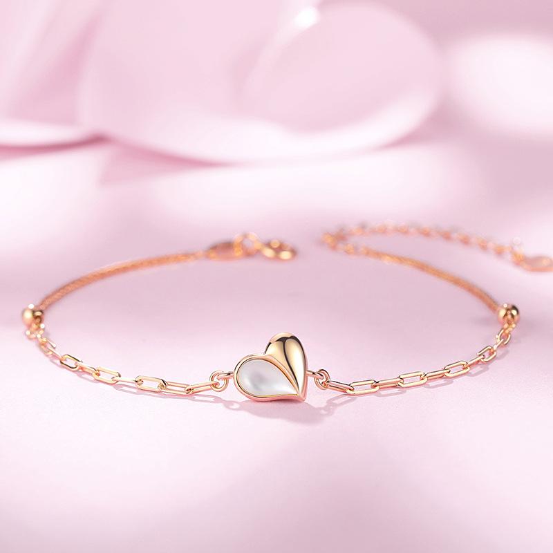 Tancise 925 Sterling Silber Armband Schmuck Geometrische Perlenkette Gliederarmbänder Mode Feines Hochzeitsgeschenk für Freundin Frauen