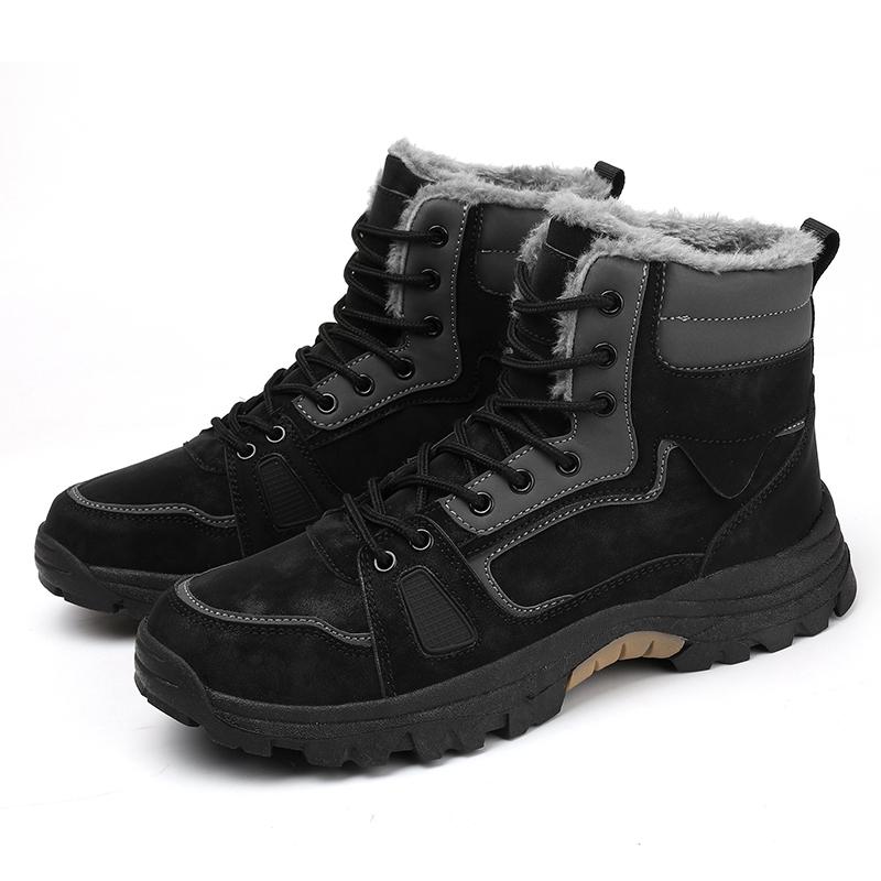 Pánské plyšové vysoké boty, velké velikosti, plyšové teplé ruské zimní boty, velikost 39-47