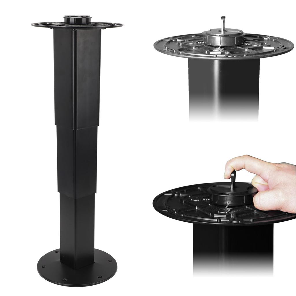 Table Pedestal Stand Base 310mm to 710mm Adjustable Aluminum Alloy Table Pedestal Stand for RV Camper Caravan Boat Yacht