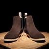 Men's Autumn/Winter Frosted Leather Pointed Toe Chelsea Boots