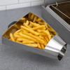 Stainless Steel French Fry Scoop with Handle Food Shovels Funnel Triangle Bucket  Kitchen Utensil