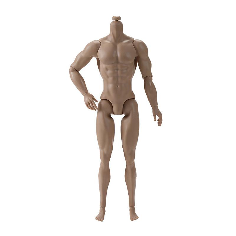 1/6 Männliche Puppe Kopf 35cm Höhe Mann Puppe Zubehör Weiß/Normal/Gebräunt Haut Diy Anziehspielzeug Zubehör