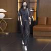 Sommerstil Kurzarm Fledermaushemd Jacke All-Match Haremshose Zweiteiliges Temperament Dünnstes Damen-Outfit