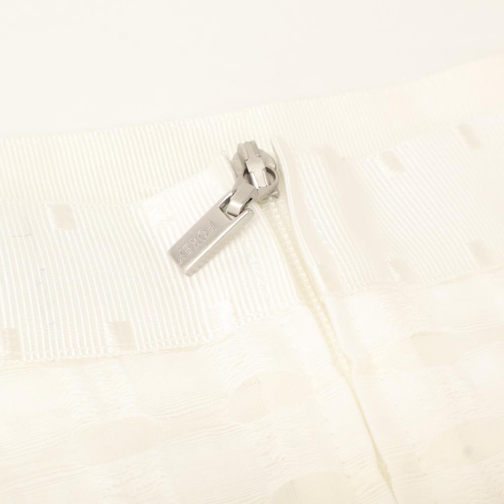 FOXEY BOUTIQUE 38165 Linen Blend Flare Skirt skirt 40 whiteUsed