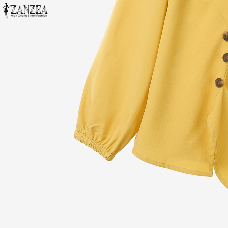 ZANZEA Women Long Sleeve Blouse and Pants Casual Two Piece Suit Sets