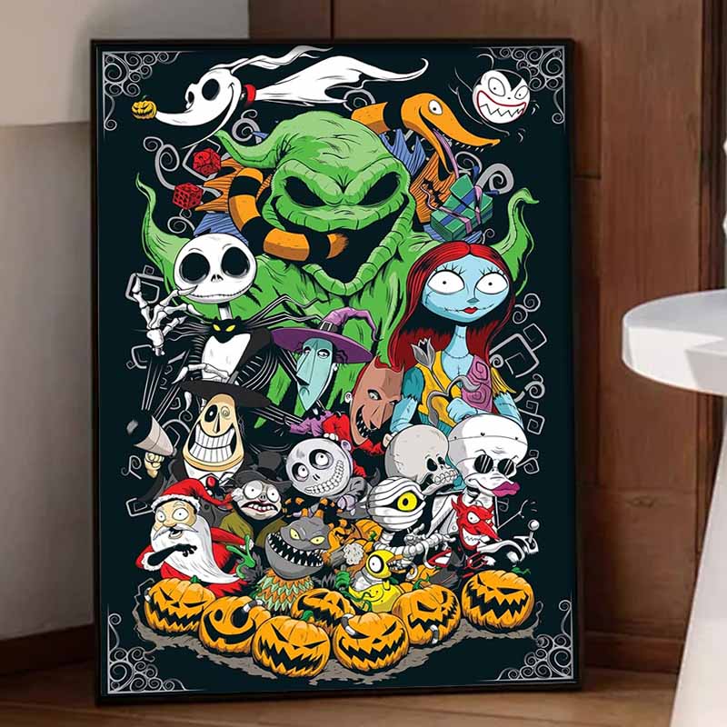 Disney 5d diamond painting full of diamonds diy diamond embroidery decorative painting ornaments living room Nightmare Christmas